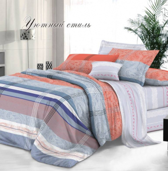 Комплект постельного белья 2-спальный, сатин "Престиж", с Европростыней (Уютный стиль)